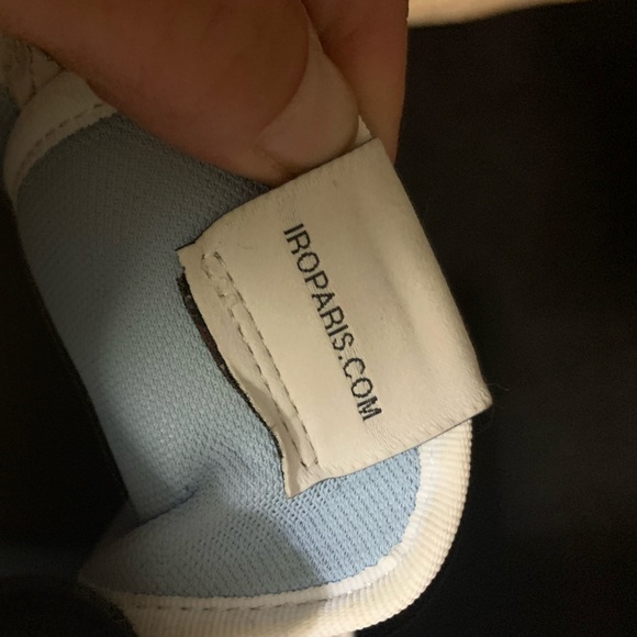 IRO Women’s Vintager suede trim sneaker. Sky blue. - Picture 9 of 12